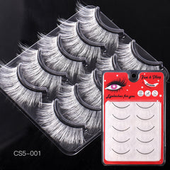 5 Pairs False Eyelashes Stage Party Halloween Makeup Eye Lashes