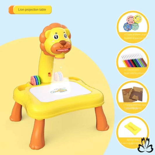 Children's Lion Projection Study Table Graffiti Copy Painting Play House