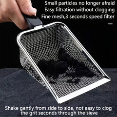 Stainless Steel Cat Litter Scoop Fine Mesh Cleaner