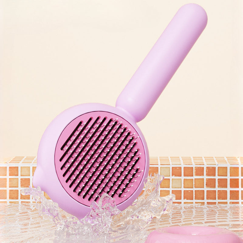 Pig Cat Comb Fur Removal Brush Self Cleaning Pet Cat Accessories