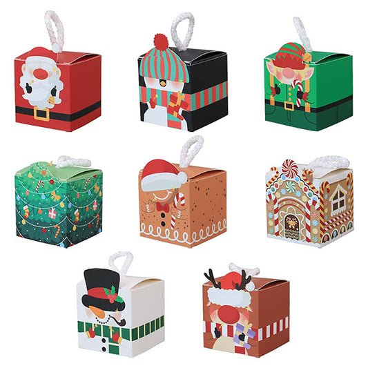10pcs Christmas Gift Boxes Chocolate Candy Cookie Packaging