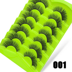 7 Pairs Fairy Style Wispy Cat Eye False Lashes Extension Natural Look