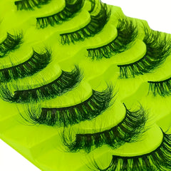 7 Pairs Fairy Style Wispy Cat Eye False Lashes Extension Natural Look