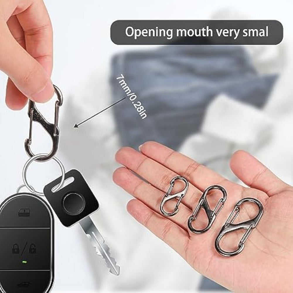 30Pcs Metal Buckle Carabiner S Shaped Backpack Hanging Buckle for Camping Hiking
