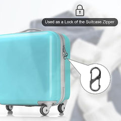 30Pcs Metal Buckle Carabiner S Shaped Backpack Hanging Buckle for Camping Hiking