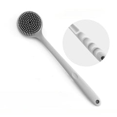 Long Handle Silicone Nylon Back Scrubber Shower Bath Body Brush BPA