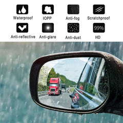 2pcs Car Rearview Mirror Protective Film Waterproof Glass Stickers