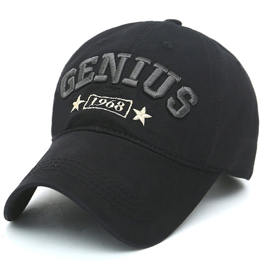 Men's Baseball Cap with 3D Embroidery Outdoor Fashion Washed Sunscreen Hat