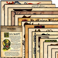 16pcs Retro Paper Spell Stickers for DIY Journal Decoration