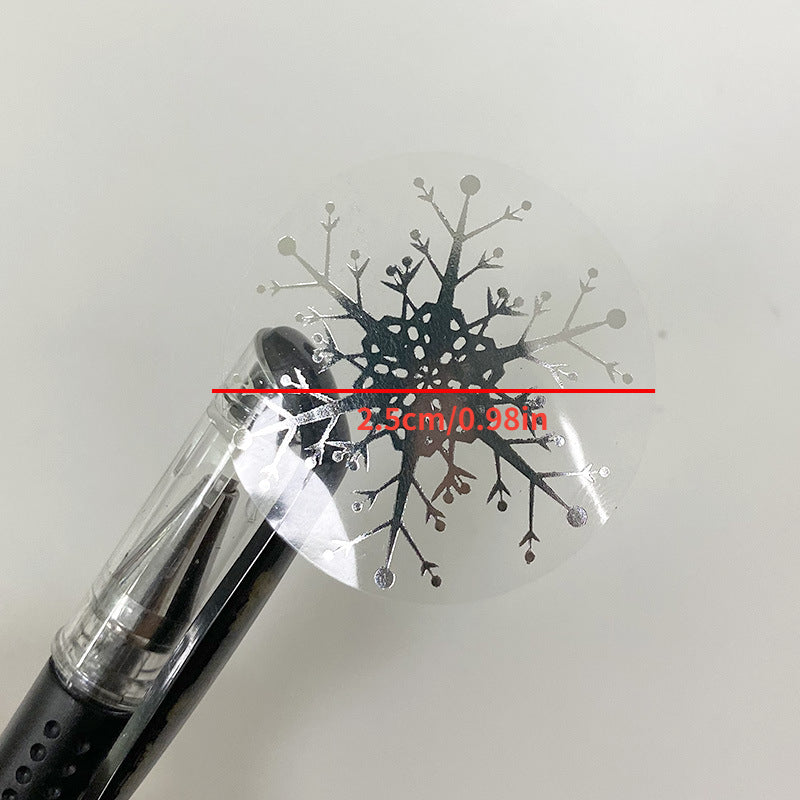 500pcs Christmas Party Snowflake Sealing Sticker Roll