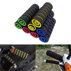 4pcs Motorcycle Bike Sponge Grip Cover Anti slip Racing Foam Handle Bar