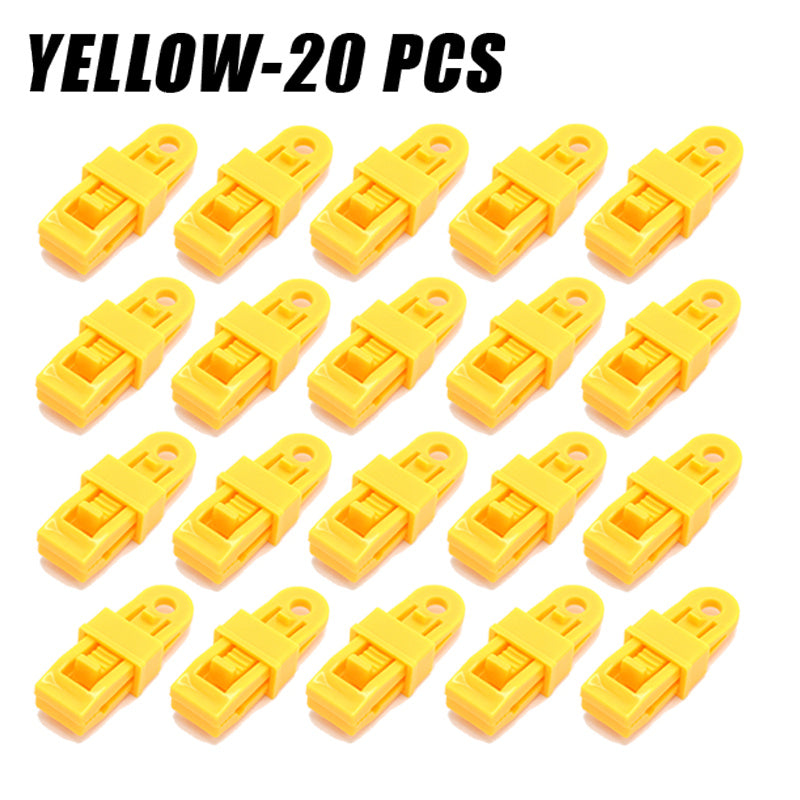 20pcs Tent Clips Windproof Tarp Fixing Reusable for Camping