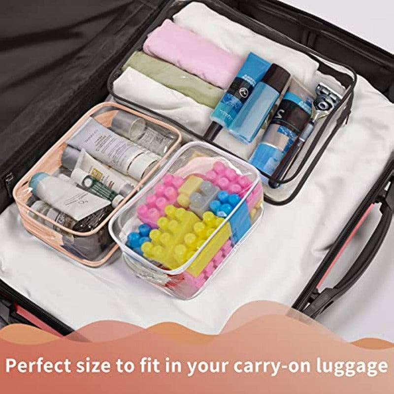 Portable Travel Makeup Bag Zipper Waterproof Cosmetic Organizer Case