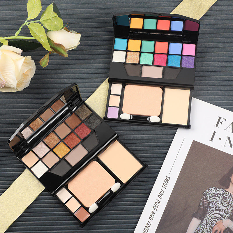 19 Colors Makeup Palette Set Eyeshadow Contouring Concealing Setting Powder