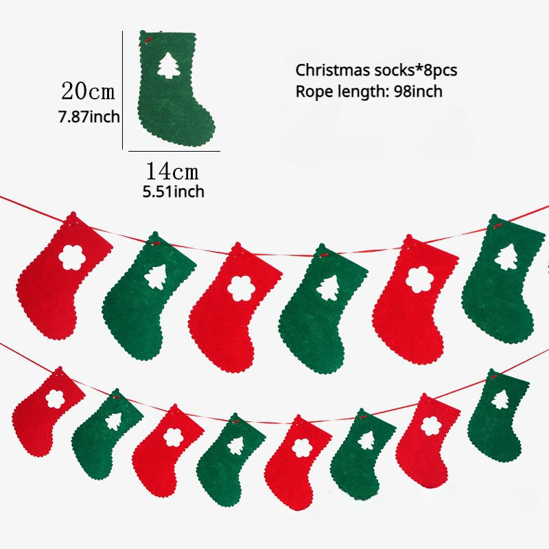 Non woven Christmas Pull Bunting Decorations