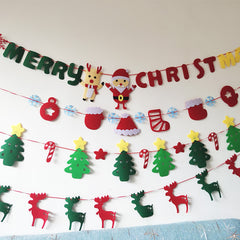 Non woven Christmas Pull Bunting Decorations