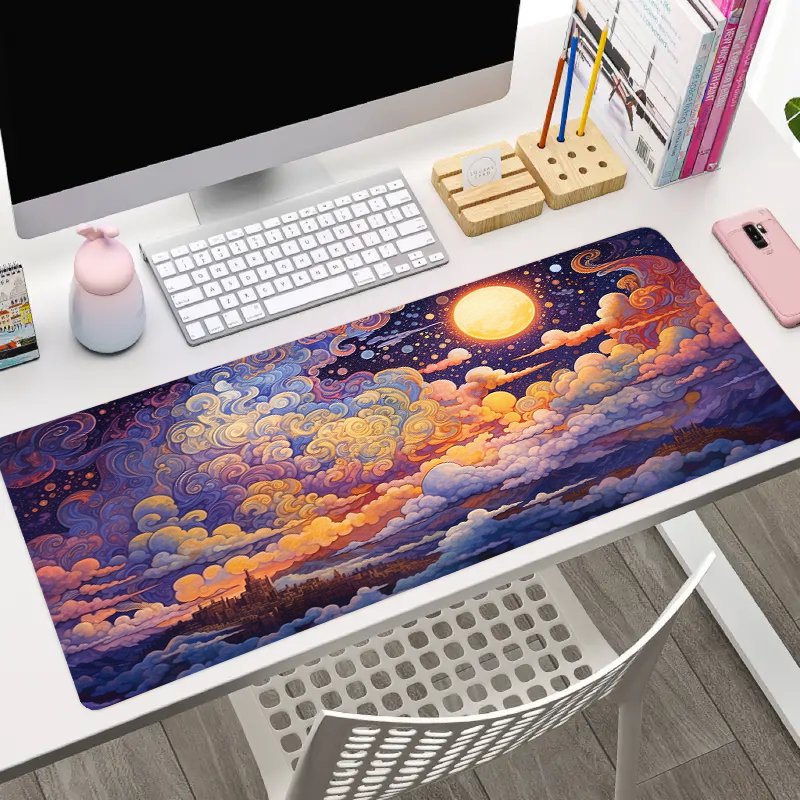 Dreamy Cloud Desk Mat Large Gaming Mouse Pad E Sports Office Keyboard Pad