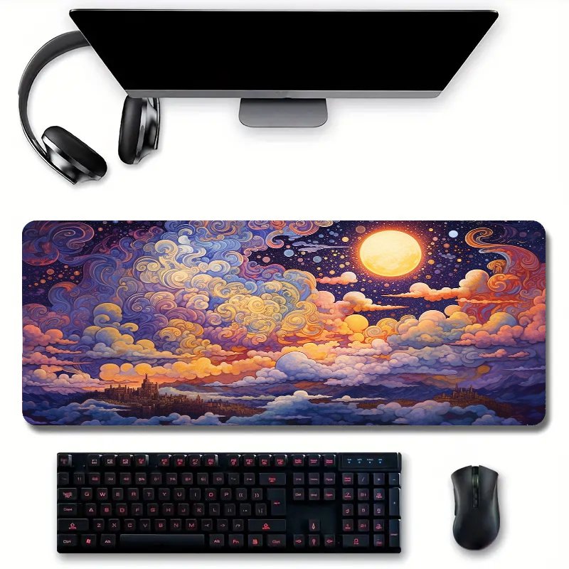 Dreamy Cloud Desk Mat Large Gaming Mouse Pad E Sports Office Keyboard Pad