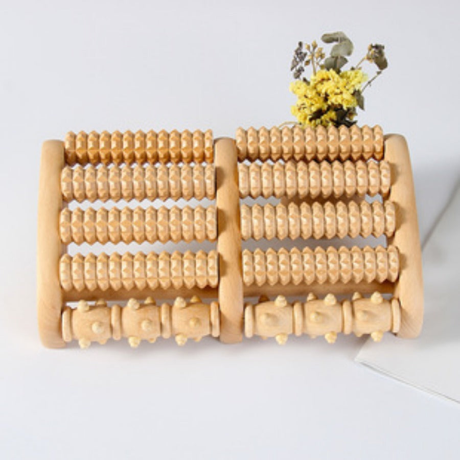 Wooden Foot Massager Roller Yoga Relaxation Tool