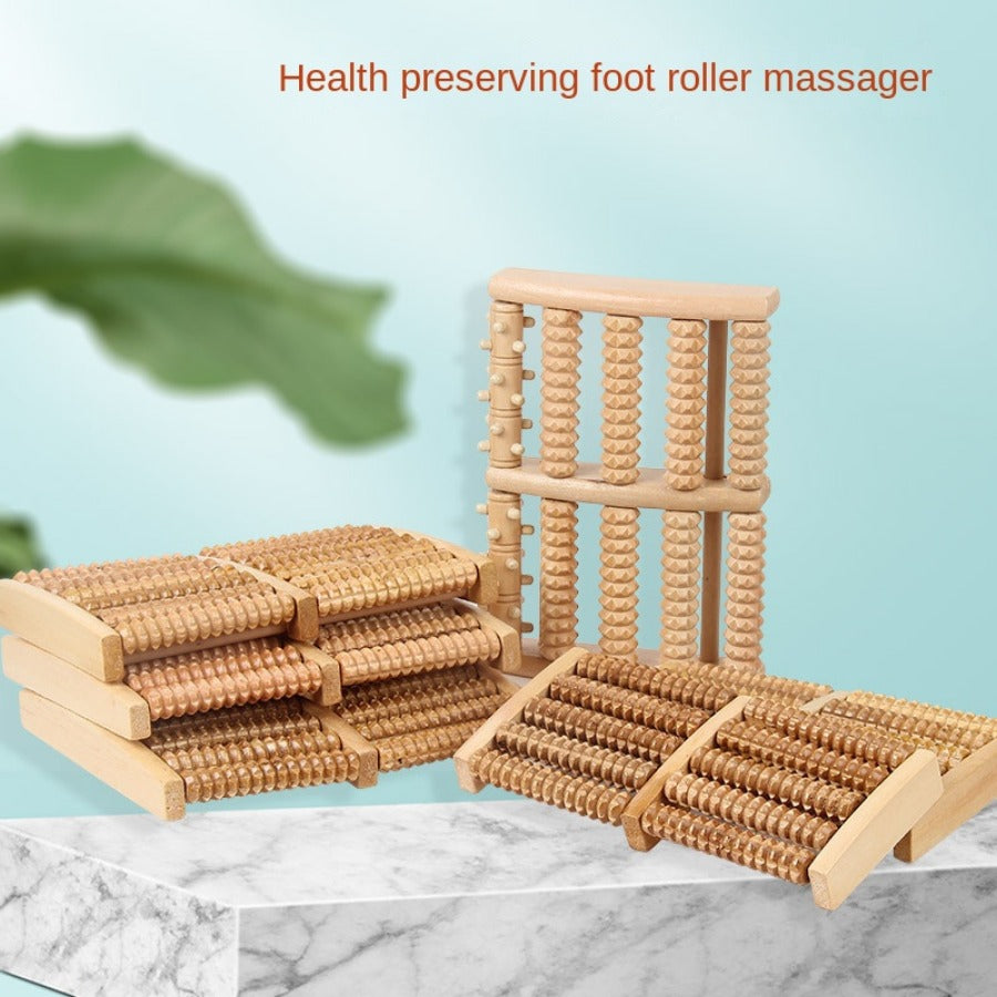 Wooden Foot Massager Roller Yoga Relaxation Tool