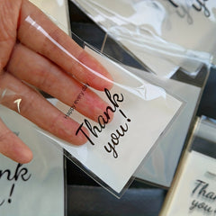 100pcs Thank You Self-sealing Gift Bags for Cookies and Candy