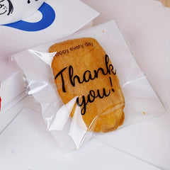 100pcs Thank You Self-sealing Gift Bags for Cookies and Candy