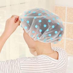 Waterproof Polka Dot Shower Cap For SPA And Bath 1pc