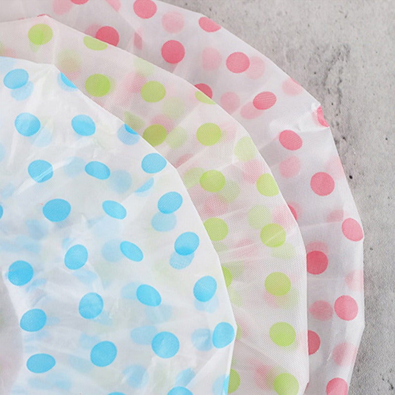 Waterproof Polka Dot Shower Cap For SPA And Bath 1pc