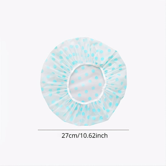Waterproof Polka Dot Shower Cap For SPA And Bath 1pc