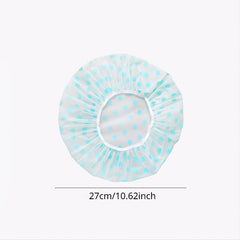 Waterproof Polka Dot Shower Cap For SPA And Bath 1pc