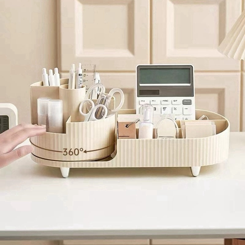 360&deg; Rotating Desk Pencil Pen Holder Storage Box for Office Desktop Stationery