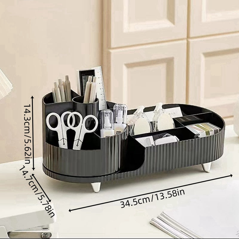 360&deg; Rotating Desk Pencil Pen Holder Storage Box for Office Desktop Stationery