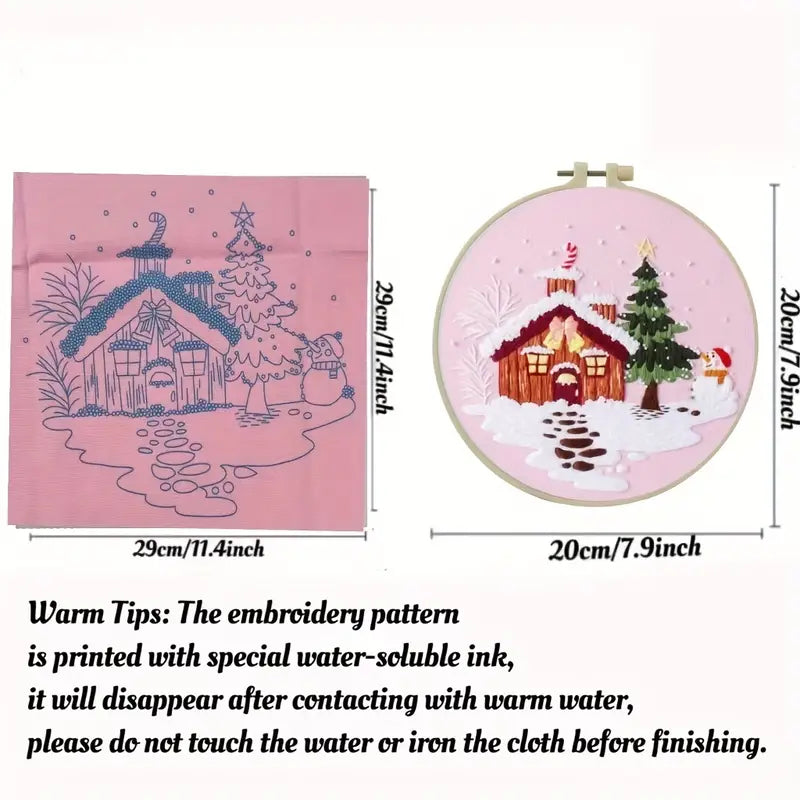 Christmas 3D Cross Stitch Kit for Beginners