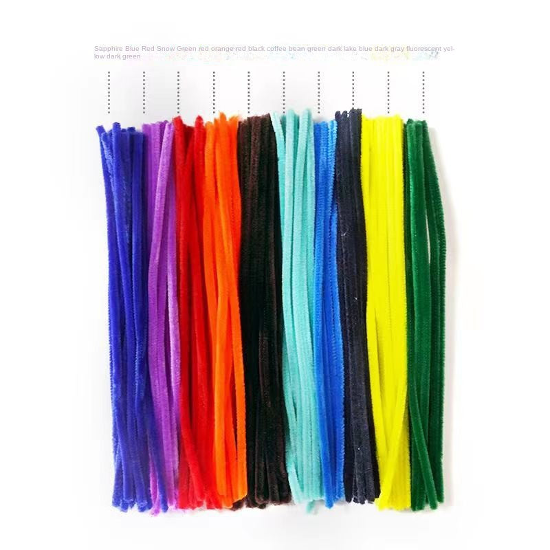 100pcs Zinc Bar Colorful Hair Strips DIY Children's Material Bag