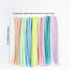 100pcs Zinc Bar Colorful Hair Strips DIY Children's Material Bag