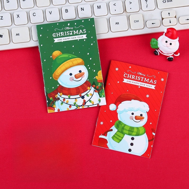 1pc 16 Sheet Pocket Notepad Cute Cartoon Design Small Christmas Gift