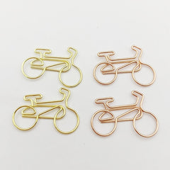 20pcs Metal Paper Clips Bicycle Bookmarks Office School Mix Colors