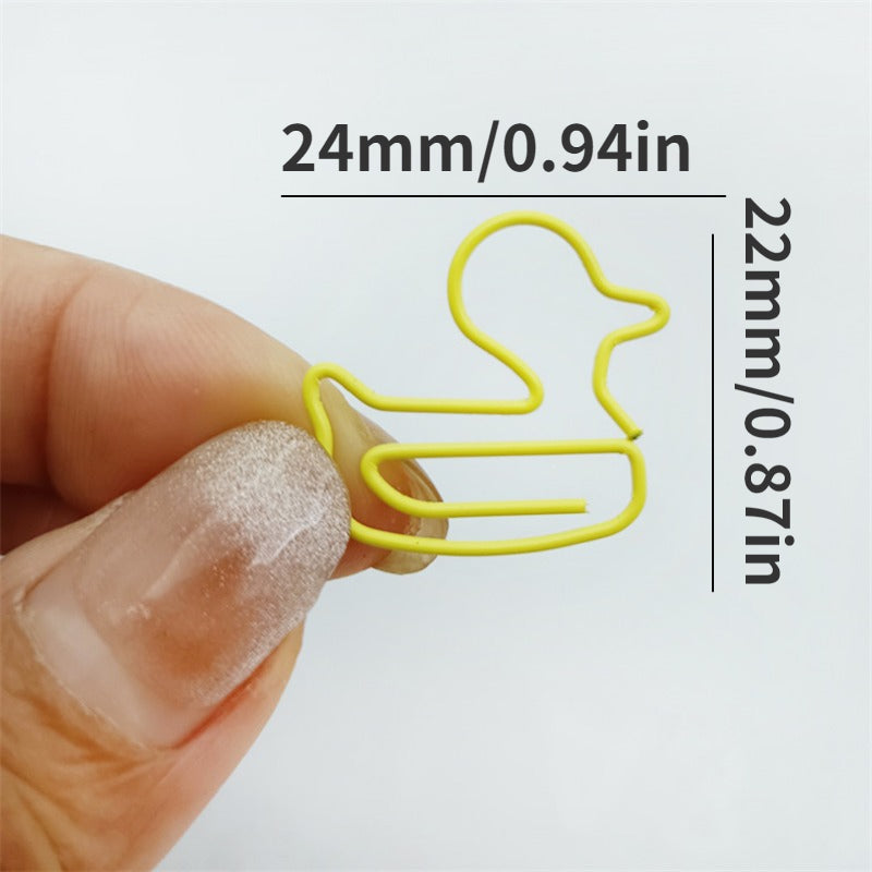 30pcs Ducking Metal Paper Clips Bookmarks For Office Notebook School Stationery