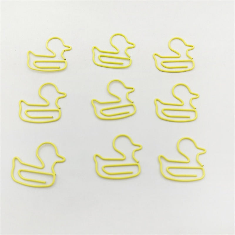30pcs Ducking Metal Paper Clips Bookmarks For Office Notebook School Stationery