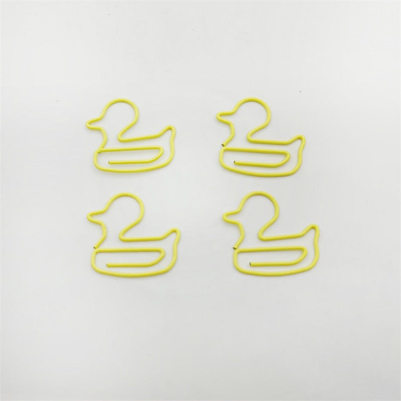 30pcs Ducking Metal Paper Clips Bookmarks For Office Notebook School Stationery