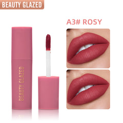 Waterproof Matte Velvet Lip Gloss Nude Brown Caramel Long-Lasting Smooth Finish