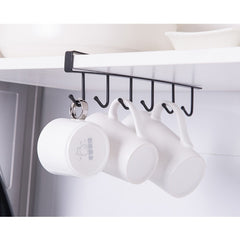 Cabinet Mug Hook 6/12 Hooks Cup Holder Organizer Space Saving Storage Rack