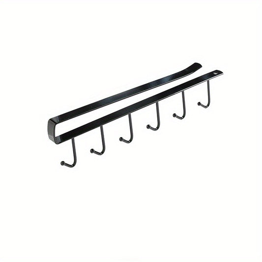 Cabinet Mug Hook 6/12 Hooks Cup Holder Organizer Space Saving Storage Rack