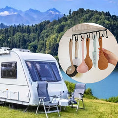 Cabinet Mug Hook 6/12 Hooks Cup Holder Organizer Space Saving Storage Rack