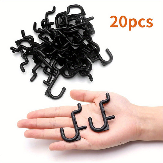 20pcs J Shape Peg Hook Organizer for Peg Board Durable