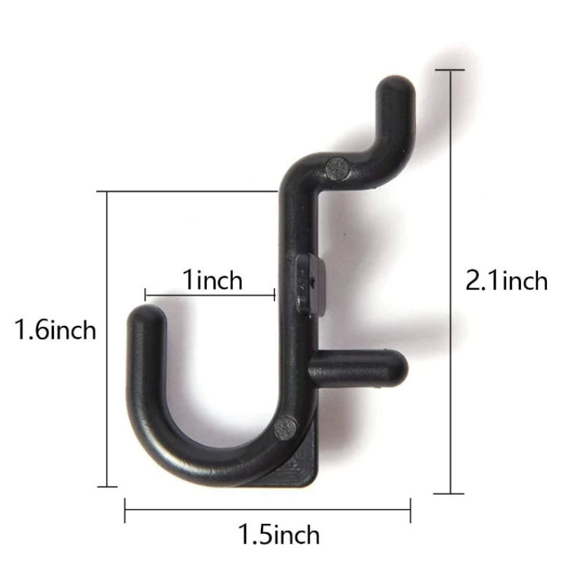 20pcs J Shape Peg Hook Organizer for Peg Board Durable