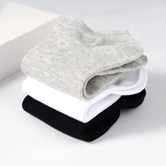 5 Pairs Comfy Ankle Socks Solid Ankle Sock Pack Men's Stockings