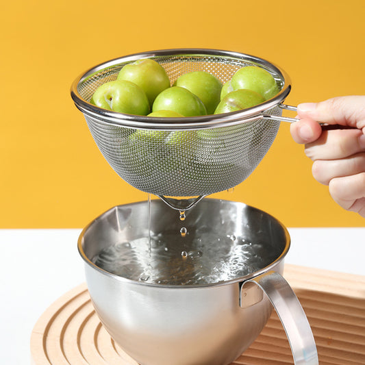 Stainless Steel Baking Basin Fruit Drainer For Kitchen