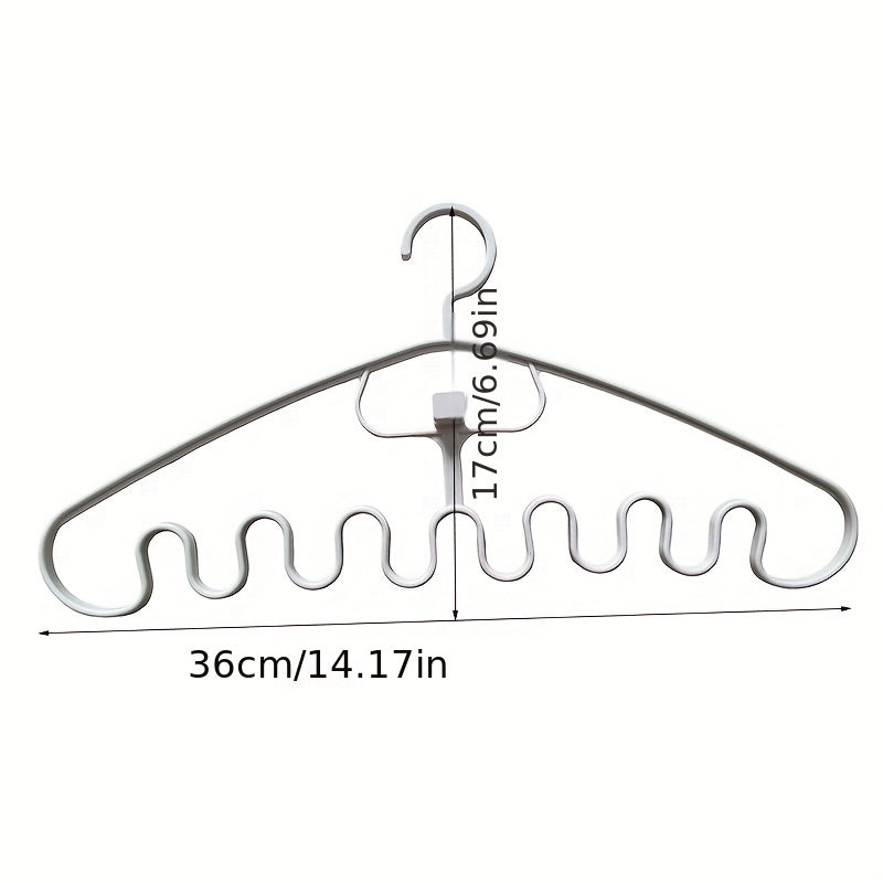 3pcs Space Saving Wave Shaped Hanger For Clothes & Accessories