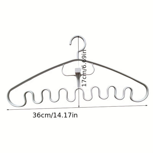 3pcs Space Saving Wave Shaped Hanger For Clothes & Accessories